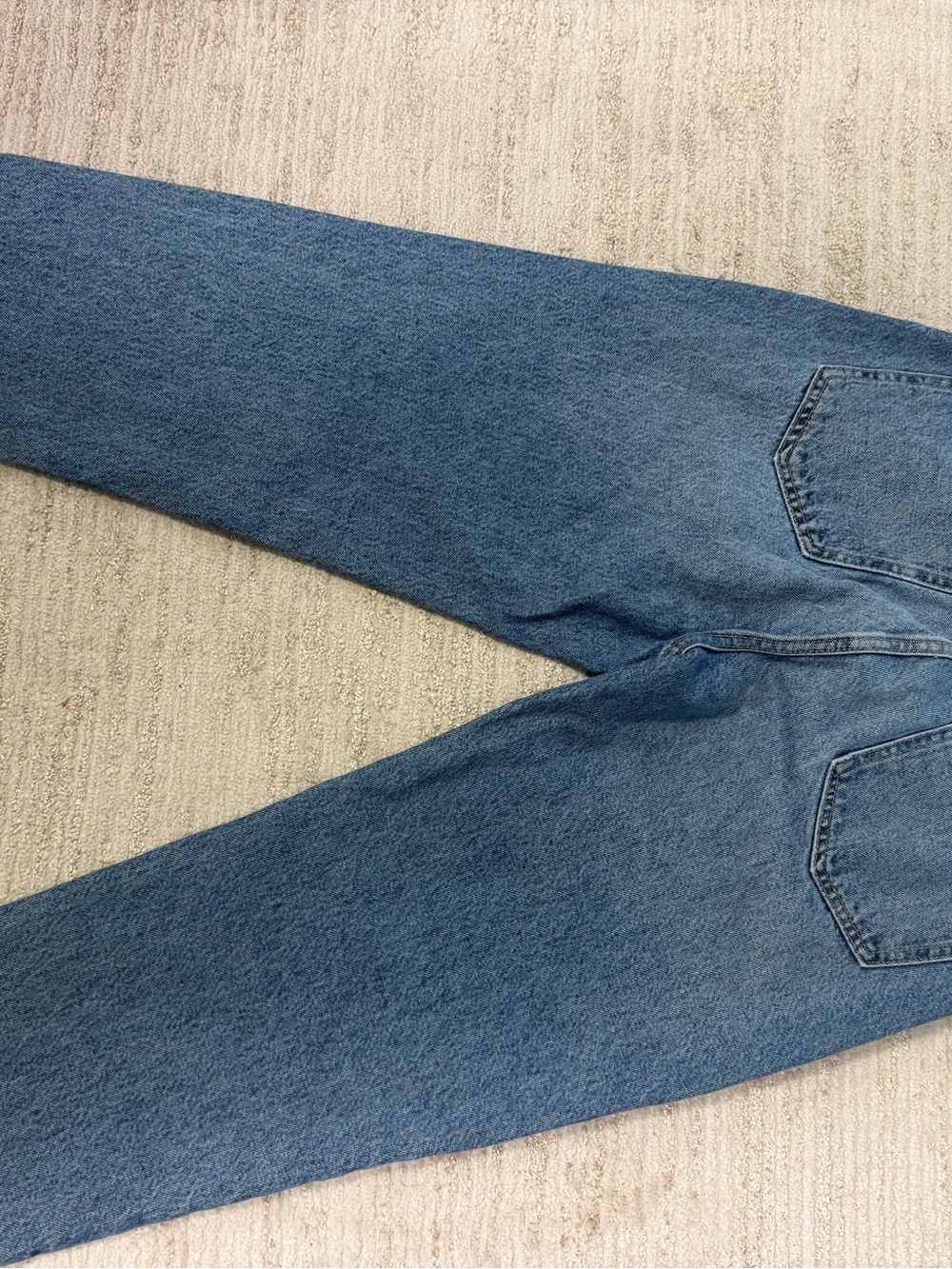 Jean ZARA Distressed Straight Leg Jeans Women’s US 8 (EUR 40) Blue Denim Classic - Picture 2 of 8